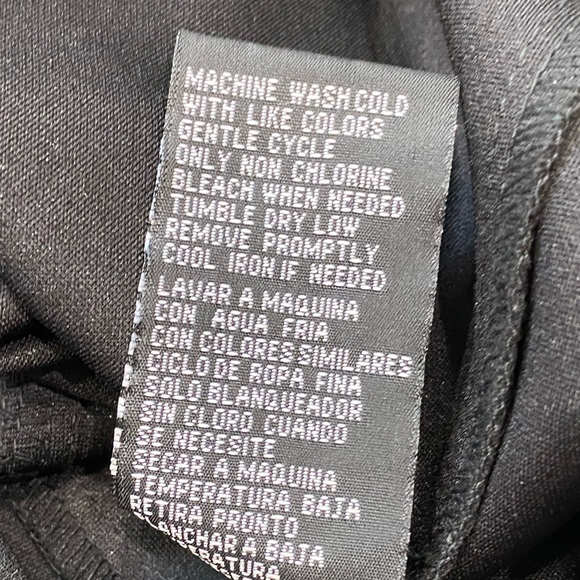 Addison Bodycon Black midi dress faux Leather 3/4 Sleeve womens 8 Stretch 21F850 - Picture 14 of 15